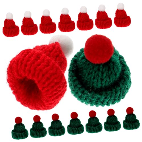 UPKOCH Miniatur Weihnachtsmützen Für Flaschen Niedliche Strickmützen Und Perfekte Weihnachtsdeko Für Weinflaschen Teeflaschen Und Mehr Ideale Xmas Supplies Für von UPKOCH