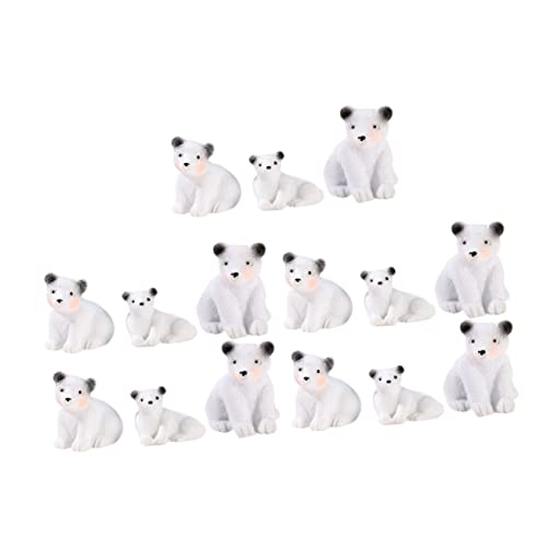 UPKOCH 15 Stücke Mini Eisbär Harz Figuren Modelle Für Wohnkultur Ornamente Tier Spielzeug von UPKOCH