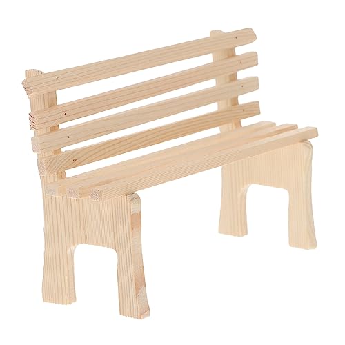 UPKOCH Minibank für kinderspielzeug Dollhouse Furniture spielzeuge steh schreibtische winziges Kabine Zubehör für Puppenstubenmöbel Miniatur-Bank Holz von UPKOCH