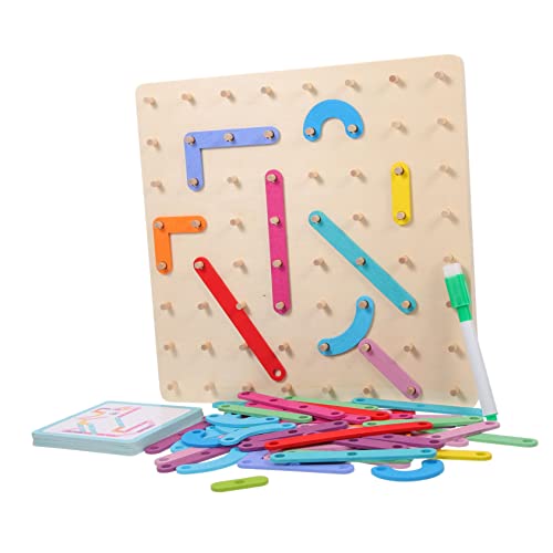 UPKOCH Montessori Geoboard Holzspielzeug für Geometrisches Puzzle für Kleinkinder Pädagogisches Lernspielzeug Feinmotorik und Formenverständnis Stabiles Holzspielzeug für Jungen und UPKOCH Montessori Geoboard Holzspielzeug für Geometrisches Puzzle für Kleinkinder Pädagogisches Lernspielzeug Feinmotorik und Formenverständnis Stabiles Holzspielzeug für Jungen und von UPKOCH