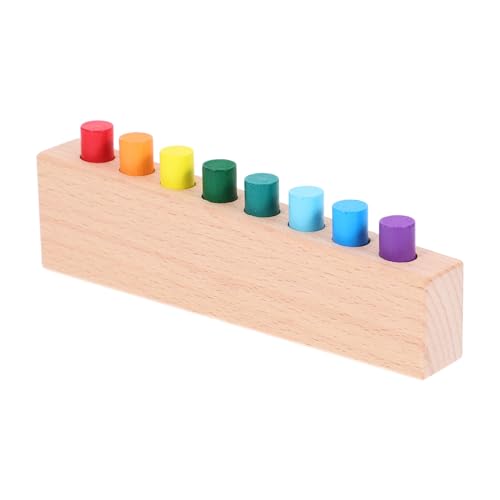 UPKOCH Sortierspiel Montessori Holzspielzeug Für Ab 4 Jahren Kreatives Sortierspielzeug Zur Der Farb Und Formwahrnehmung Hand Augen Koordination Und Motorischen Fähigkeiten Puzzlematte von UPKOCH