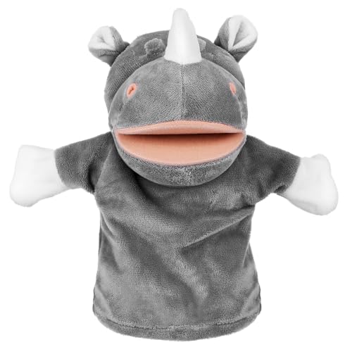 UPKOCH Nashorn-Handpuppen Nashorn-Nilpferd-Stofftier-Handschuh Geschichtenerzählpuppe Plüschtier Geschenktütenfüller Halloween-Partyzubehör Für Urlaub Party Geburtstag von UPKOCH