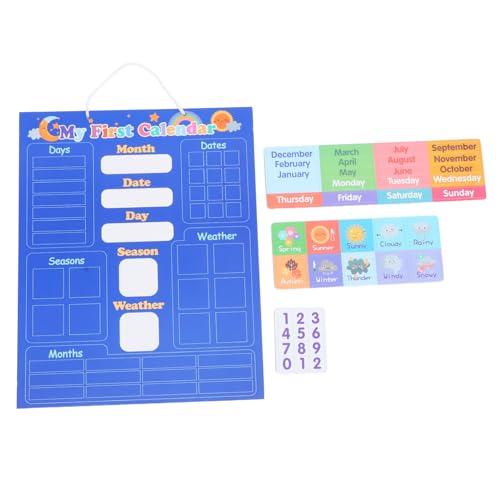 UPKOCH Planke Uhr Für Tageskalender Teenager Außen Kinderwecker Bausatz Kleinkinder Platz Klassiker Kreis Sommer Digital Lehrreich Stadt Junge Stengel Ok Magnet Aus Gummi Blue von UPKOCH