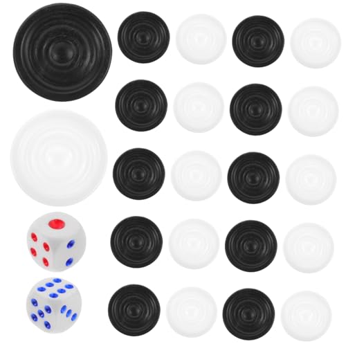 UPKOCH Backgammon-Steine Aus Kunststoff Ersatz Für Backgammon-Steine Schwarz-weiß Runde Design Leicht Und Tragbar Geeignet Für Viele Brettspiele -zubehör UPKOCH Backgammon-Steine Aus Kunststoff Ersatz Für Backgammon-Steine Schwarz-weiß Runde Design Leicht Und Tragbar Geeignet Für Viele Brettspiele -zubehör von UPKOCH