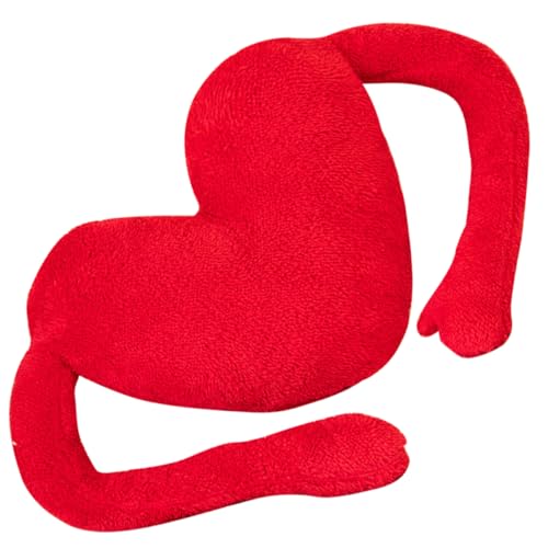 UPKOCH Plüsch-Cartoon-Herzkissenspielzeug Schlafzimmer Bedroom Decor wohnzimmerdeko Back Cushion Stofftierkissen Toy Büro-Herzkissen Kissen kuscheln Stofftier in Herzform PP Baumwolle rot von UPKOCH