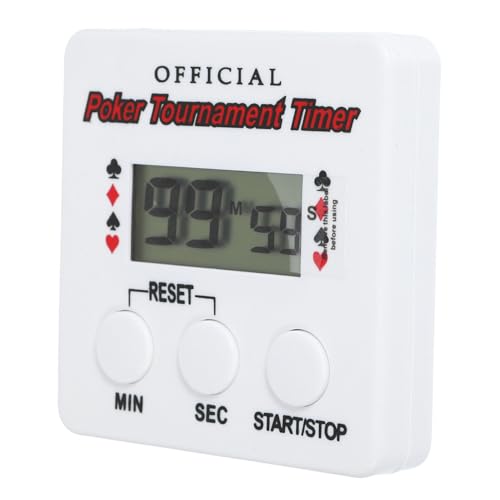 UPKOCH Poker-Timer Poker-Timer Schachuhr Timer Intervall Spiel Schachuhr Digitale Uhrenwand Koch-Timer Timer Countdown-stoppuhr-Timer Poker-Timer-Shot-Clock Weiß Elektronisches Bauteil von UPKOCH