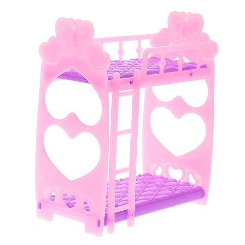 UPKOCH Puppenhaus Etagen Bett für und Mädchen Möbel Etagenbetten Mini Möbel kinderzimmerdeko Room Decoration Miniatur-Schlafzimmer-Etagenbett Mini-Etagenbett Plastik von UPKOCH