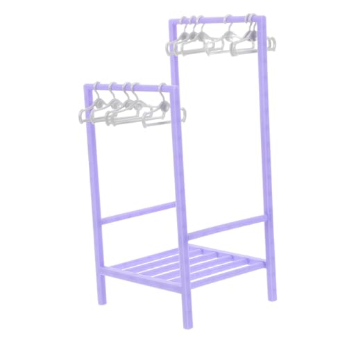 UPKOCH Puppenhaus Kleiderständer mit Mini Kleiderbügeln aus Stabilem Kunststoff Mini Kleiderhalter für Puppenkleidung Spielzeugmöbel für Puppenhaus Balkon Wäschezimmer UPKOCH Puppenhaus Kleiderständer mit Mini Kleiderbügeln aus Stabilem Kunststoff Mini Kleiderhalter für Puppenkleidung Spielzeugmöbel für Puppenhaus Balkon Wäschezimmer von UPKOCH