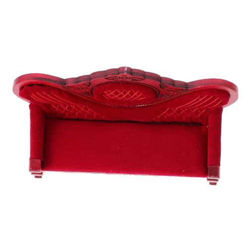 UPKOCH Puppenhaus-Sofa-Couch Vintage Puppenhausmöbel Miniatur-Sofastuhl für kinderspielzeug Mikromöbel spielzeuge entzückendes kleines Sofa Mini-Sofa-Figur Schwamm von UPKOCH