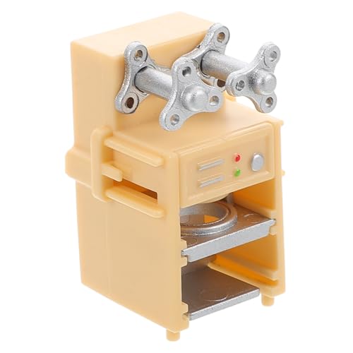 UPKOCH Puppenhaus-versiegelungsmaschine Kleiner Samtbeutel Kaffeemaschine Miniatur Mini-kaffeemaschine Als Puppenstubenkaffee Kaffeezeit Im Puppenhaus Beige Plastik von UPKOCH