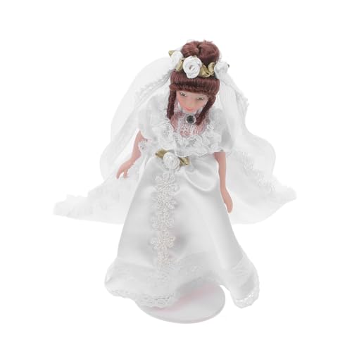 UPKOCH Puppenhauspuppe Hochzeitstorte Babyartikel Für Puppen Hochzeit Dekorative Figur Babypuppe Braut Bräutigam Figur Statue Hochzeitsdekorationen Meerjungfrau Gefälschte von UPKOCH