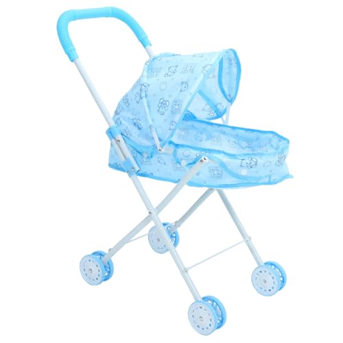 UPKOCH Puppenwagen für kinderspielzeug spielautos für Puppen Kinderwagen детские игрушки Kinderwagen-Kleinigkeitenständer Mini-Hauskinderwagen Eisenrahmen Sky-Blue von UPKOCH