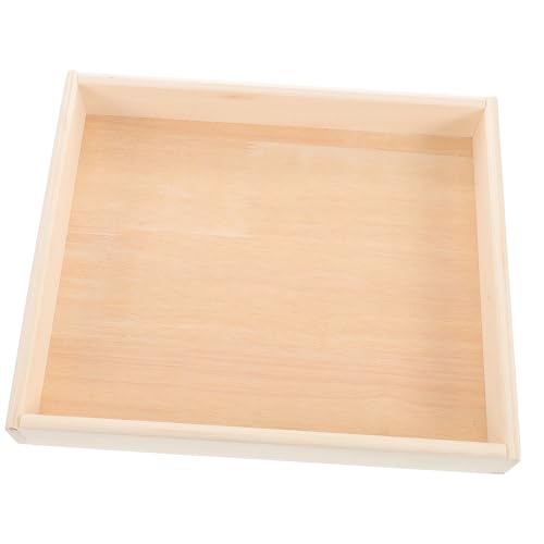 UPKOCH Puzzle-tablett Puzzleständer Aus Holz Puzzlezubehör Aus Holz Quadratische Serviertabletts Aus Holz Puzzle-zubehör Rechteckiges Holztablett Puzzle-sortierfächer Beige Hölzern von UPKOCH