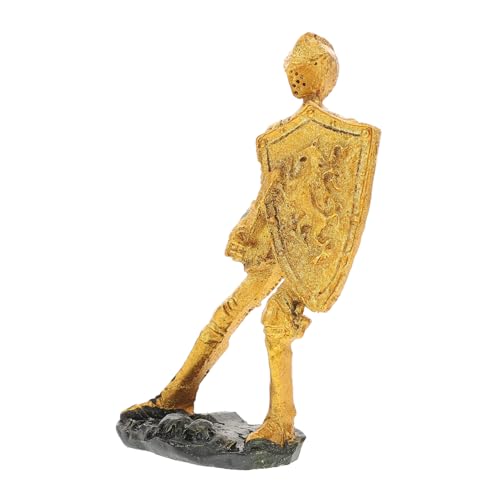 UPKOCH Römisches Kriegermodell Deko Statue Spielzeugsoldatenfiguren Tischdekorationen aus Sand Sandtisch Menschen Modell Kriegerfiguren winzige Soldatenmodelle Minifigur Harz Golden von UPKOCH