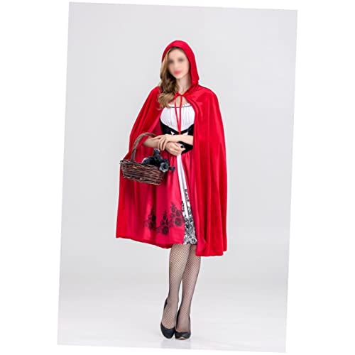 UPKOCH Rotkäppchen Kostüm Für Frauen Elegantes Halloweenkostüm Rot Ideales Kostüm Für Karneval Und Fasching Inspiriert Von Märchenfiguren Und Gothic Stil von UPKOCH