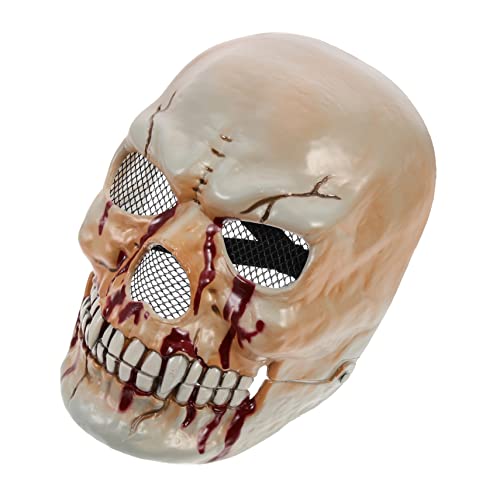 UPKOCH Schädelmaske halloween schminke halloween make up scary mask halloweendeko Halloween-Versorgung magmaxpro schädel Gruselige Skelettmaske Cosplay-Schädel-Maske-Requisite Plastik rot von UPKOCH