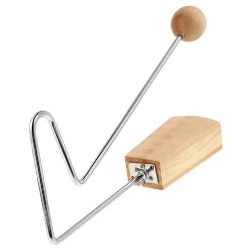 UPKOCH Schlagzeug Vibraslap-Schlaginstrument Schlaginstrument Spielzeug Holz Vibraslap Musikinstrument Training Vibraslap aus Holz Klangkammern Vibraslap Rostfreier Stahl Khaki von UPKOCH