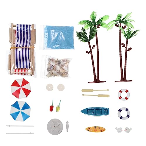 UPKOCH Sommer Accessoires Strandzubehör für den Strand strandspielzeug sandspielzeug Strand miniteich deko Mini-Strandszenenverzierung Strandverzierung aus Harz Colorful von UPKOCH