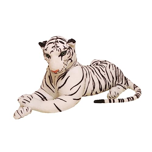 UPKOCH Stoffpuppen Animal Figures weihnachsgeschenk wohnaccessoires wohnzimmerdeko spielzeuge Toy kucheltier ausgestopftes Tierspielzeug Tiger Tigerpuppe Simulation Tiger Weiß von UPKOCH