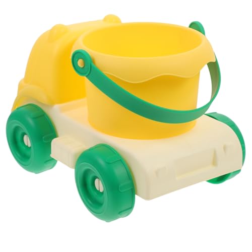 UPKOCH Strand Spielzeugauto Ausgefallenes Sandspielzeug Wassereimer Sand-LKW-Eimer Auto Spielzeug Strandspielzeugschaufel Strand-mesh-Schaufel Mehrzweck-LKW-löffel Weiches Gummi Yellow von UPKOCH