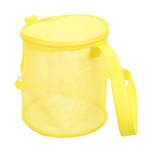 UPKOCH Strandeimer praktische Netztasche Tote Strandtasche Strandversorgung aufbewahrungssack Storage Bags Werkzeug verschleißfester Netzbeutel Strand-Essentials Oxford-Stoff Yellow von UPKOCH