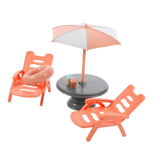 UPKOCH Strandkorb-Set Bausätze Hüpfbälle für Miniatur Liegen Sandkasten beach toys for beach house deko puppenhaus deko Mini-Strandkorb-Ornament Puppenhausverzierung Abs von UPKOCH