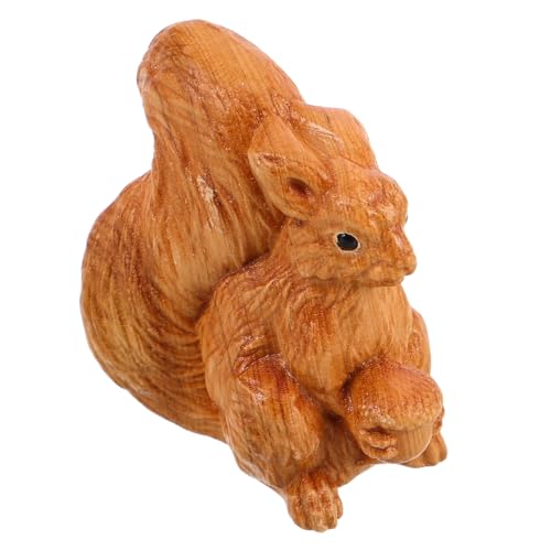 UPKOCH Frühling Thema Eichhörnchen Holz Geschnitzt Tier Figur Vielseitig Home Ornament Für von UPKOCH