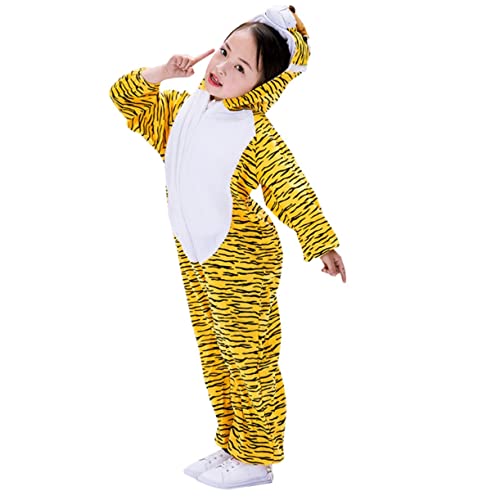 UPKOCH Tiger Kostüm Für Tierkostüm Für Karneval Und Fasching Rollenspiel Outfit Für Jungen Und Mädchen Größe M Ideal Für Tierpartys Und Kostümveranstaltungen von UPKOCH