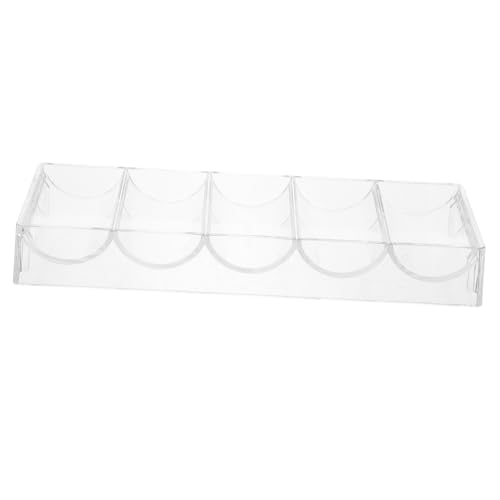 UPKOCH Transparentes Chip Rack Tablett Aufbewahrungszubehör Tragbares Poker Chip Tablett Haushalts Chip Etui Praktischer Poker Chip Halter Verschleißfestes Chip von UPKOCH