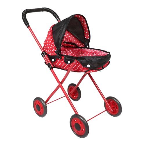 UPKOCH Trolley- Puppenwagen Kinderwagen für Babypuppen puppenwagen zubehör Puppen autositz Puppenwagen Puppenwagen Kinderwagen für Puppen Oxford-Stoff rot von UPKOCH