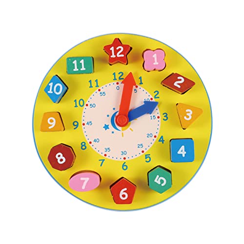 UPKOCH Uhr Puzzle Für Form Und Zahlen Lernspielzeug Pädagogische Uhr Für Vorschulkinder Zahlen Und Zeitverständnis Fördern Ideales Für Kleinkinder von UPKOCH