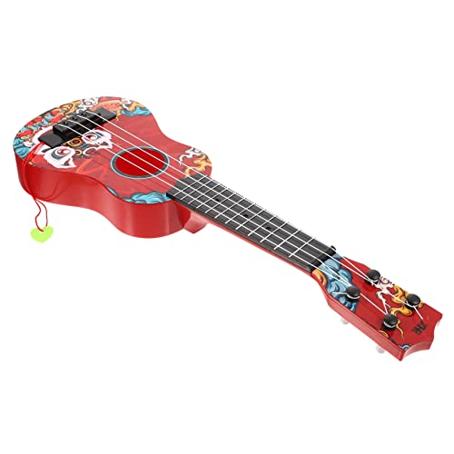 UPKOCH Ukulele Musikinstrumente Gitarren Für Kleinkind Musikinstrumente Kleinkind Gitarre Lerngitarre Kinderinstrument Ukulele Modell Kunststoff Rot von UPKOCH