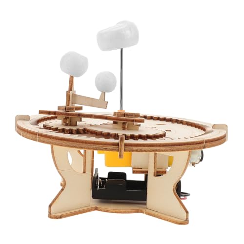 UPKOCH Weltraummaterialpaket Sonnensystem Für Kinder Rätsel Bauen Lehrmittel Planetenspielzeug Wissenschaftliches Spielzeug Bausätze Mond-Erde-Puzzle Weltraummodell Bastelsets Holz Khaki von UPKOCH