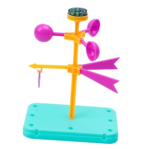 UPKOCH Windexperimentelles Spielzeuge DIY-windfahne, DIY-montagespielzeug Windfahnenspielzeug, Spielzeugset DIY-pädagogische Technische Experimente DIY-vorbau-Kits Plastik von UPKOCH