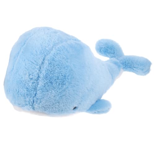 UPKOCH buchregal Dekoration chatot Plush nachsprechende stofftiere kindergeschenke Soft Toy Heimdekoration Puppe in Walform entzückende Walpuppe Plüsch Sky-Blue von UPKOCH