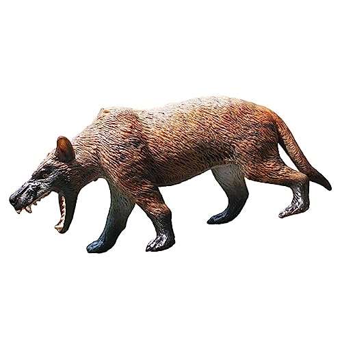 UPKOCH simulierter Wolf sammlerstücke Tierfigur Lernspielzeug Plastikspielzeug für Tierfiguren für Dekoration Tierstatue Tiermodell aus Plastik Wolf-Statue Brown von UPKOCH