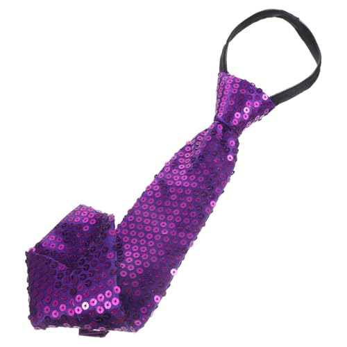 UPKOCH tragen Kragen Business-Krawatte Combo Party-Krawatte Punkt glitzerkrawatte Krawattendekor Kostüm Krawatte Krawattenverzierung Rollenspiel-Krawatte Männer Krawatte Polyester Violett von UPKOCH