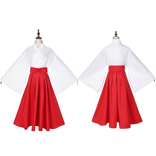 UPUPCOS Iori Utahime Kimono Cosplay Kostüm Japanisches Anime Rot und Weiß Kimono Kleid Lang für Frauen von UPUPCOS