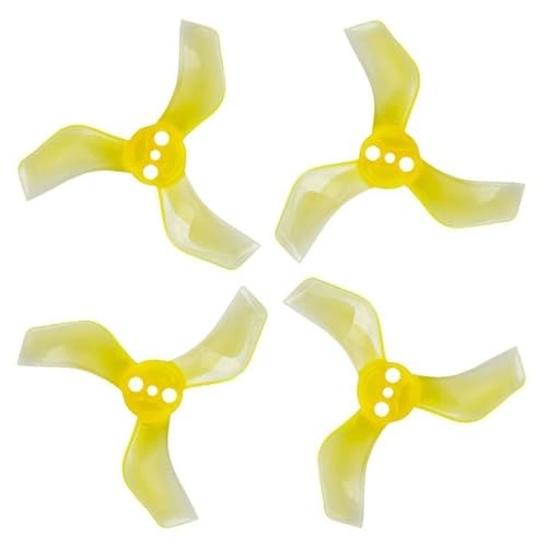 UQXJK 1635 40 mm 1,6 x 3,5 x 3 3-teiliger, kompatibel mit Racing Tinywhoop Drohnen 1103 1105 Ersatzteilen(4PAIRS 1.5MM Yellow) von UQXJK