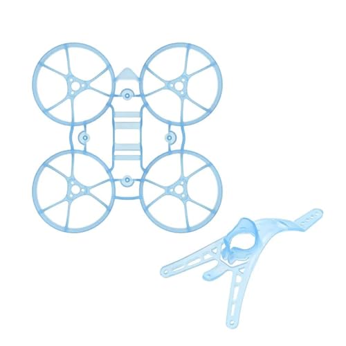 UQXJK Meteor65 Air Bürstenlosen Drone Quadcopter Kompatibel Mit BWhoop 65MM Rahmen Für Meteor65 1S Bürstenlosen(Blue Canopy Frame) von UQXJK