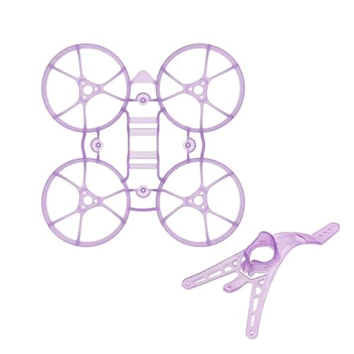 UQXJK Meteor65 Air Bürstenlosen Drone Quadcopter Kompatibel Mit BWhoop 65MM Rahmen Für Meteor65 1S Bürstenlosen(Purple Canopy Frame) von UQXJK