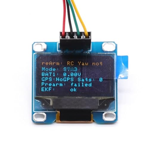 UQXJK OSD-OLED-Anzeigemodul, kompatibel mit Pixhawk 2.4.8 PX4 Flight Controller I2C-Schnittstelle zur Flugstatusüberwachung von UQXJK