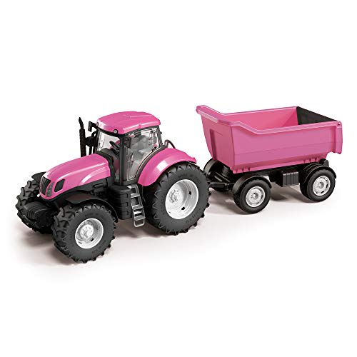 URBN-TOYS Kinder Outdoor Beach Pink Traktor mit Anhänger von URBN-TOYS