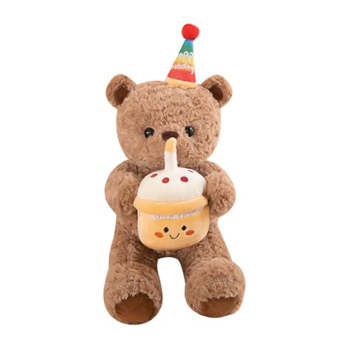 URFDCAD Bear Plush Toy with Birthday Cake Bear Plush Pillow Cuddly Toy Soft Cute Bear Stuffed Toy Bear Plush Toy Stuffed Toy doll Bear Decorative Pillow Soft Bear Cuddly Toy Gifts for Children von URFDCAD