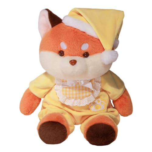 URFDCAD Christmas Fox Plush Toy Fox Plush Pillow Cuddly Toy Cute Fox Stuffed Animal Cuddly Toy Plush Fox Throw Pillow Sleeping Pillow Plush Toy Fox Decorative Pillow Soft Toy Gifts von URFDCAD