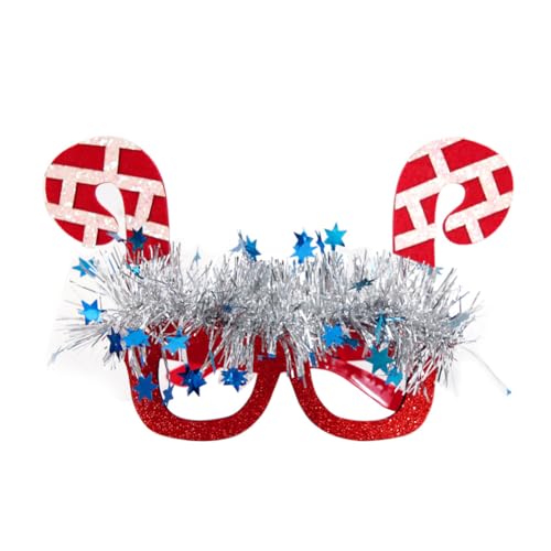 URFDCAD Christmas Glasses Christmas Glitter Party Glasses Funny Party Glasses for Christmas Party Christmas Decor Christmas Gifts Decor Christmas Costume Photo Accessories for Children Adults von URFDCAD