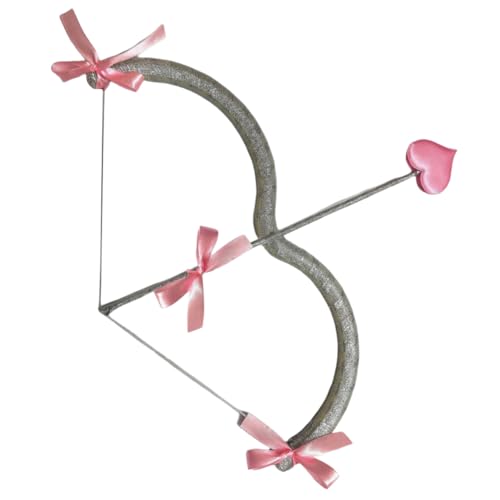 URFDCAD Cupid Mini Bow Arrow Set Valentine's Day Red Cupid Costume Cosplay Accessory Halloween Cupid Accessories Angel Cosplay Prop Photo Props Halloween Party Performance Supplies for Adults Kids von URFDCAD