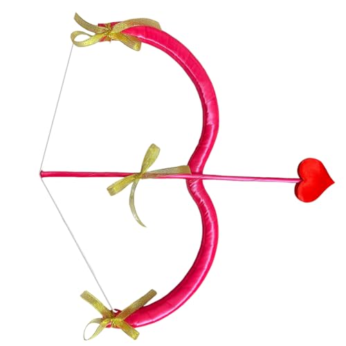 URFDCAD Cupid Mini Bow Arrow Set Valentine's Day Red Cupid Costume Cosplay Accessory Halloween Cupid Accessories Angel Cosplay Prop Photo Props Halloween Party Performance Supplies for Adults Kids von URFDCAD