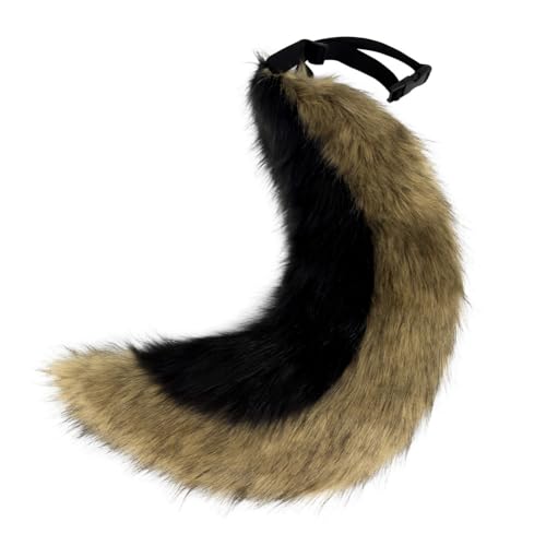 URFDCAD Fox Wolf Cosplay Animal Ears Tail Set Wolf Ears Hairpin Hair Accessory Tail Costume Handmade Fox Wolf Ears Halloween Costume Cosplay Head Accessories Fox Ears Tail Animal Costume von URFDCAD