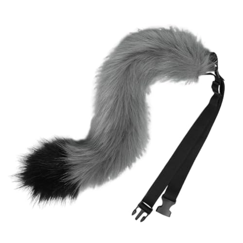 URFDCAD Fuchsschwanz cosplay Plüsch Kunstpelz Tail Flauschiger Plüsch Langer Tier Fuchs Katze Hund Wolf Schwanz Halloween Anime Großer Schwanz für Halloween Party Kostüm Cosplay verkleiden Tier Tails von URFDCAD